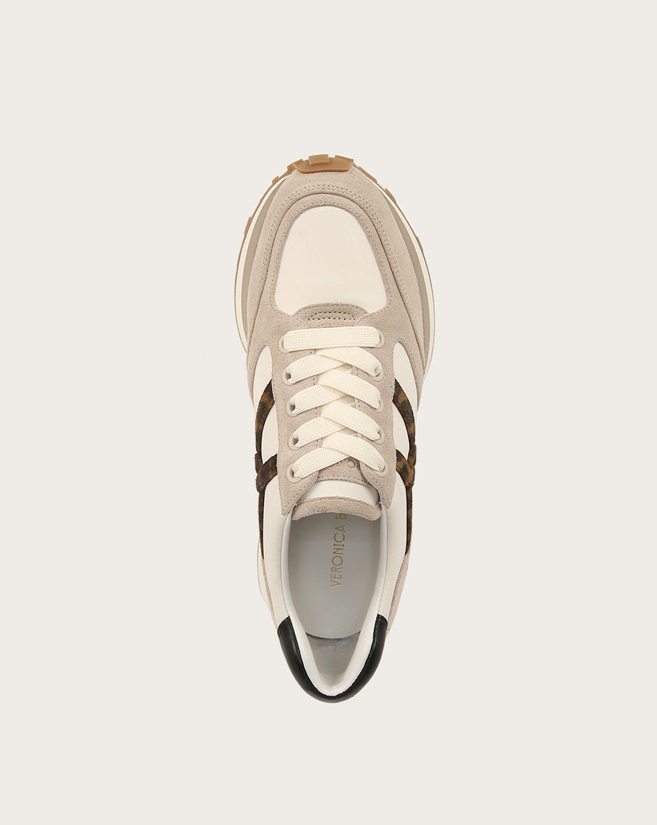 Valentina Leather Sneakers with Cushioned Midsole & Suede Details | Comfortable & Stylish