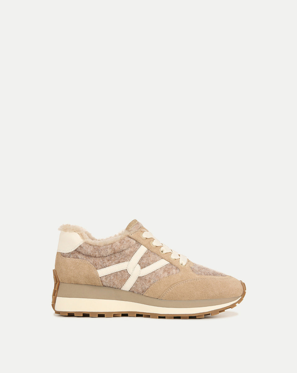 Shearling-Lined Sneakers for Women | Valentina Plush Winter Shoes