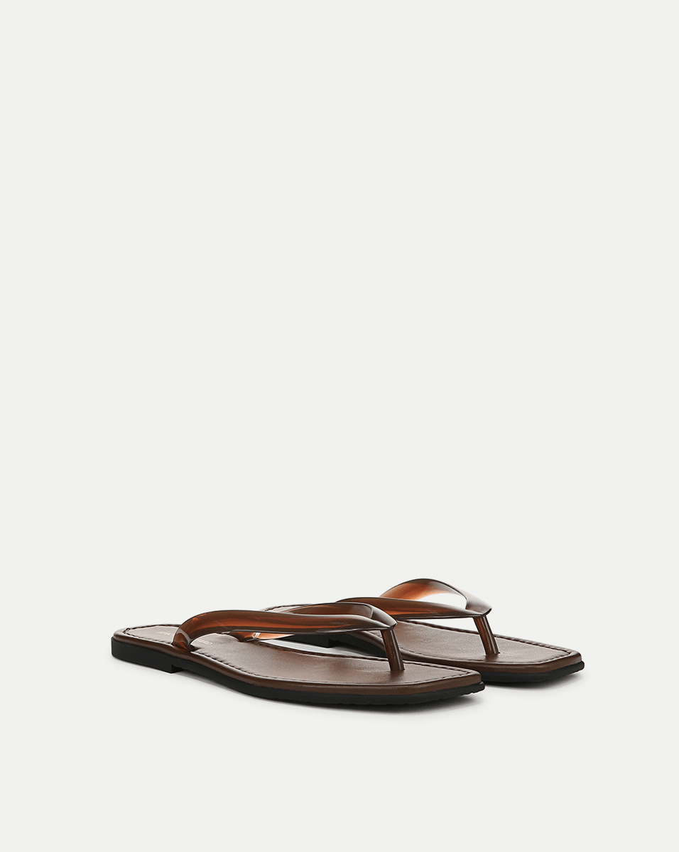 Luxury Leather Jelly Flip-Flops for Women | Clea Sandals