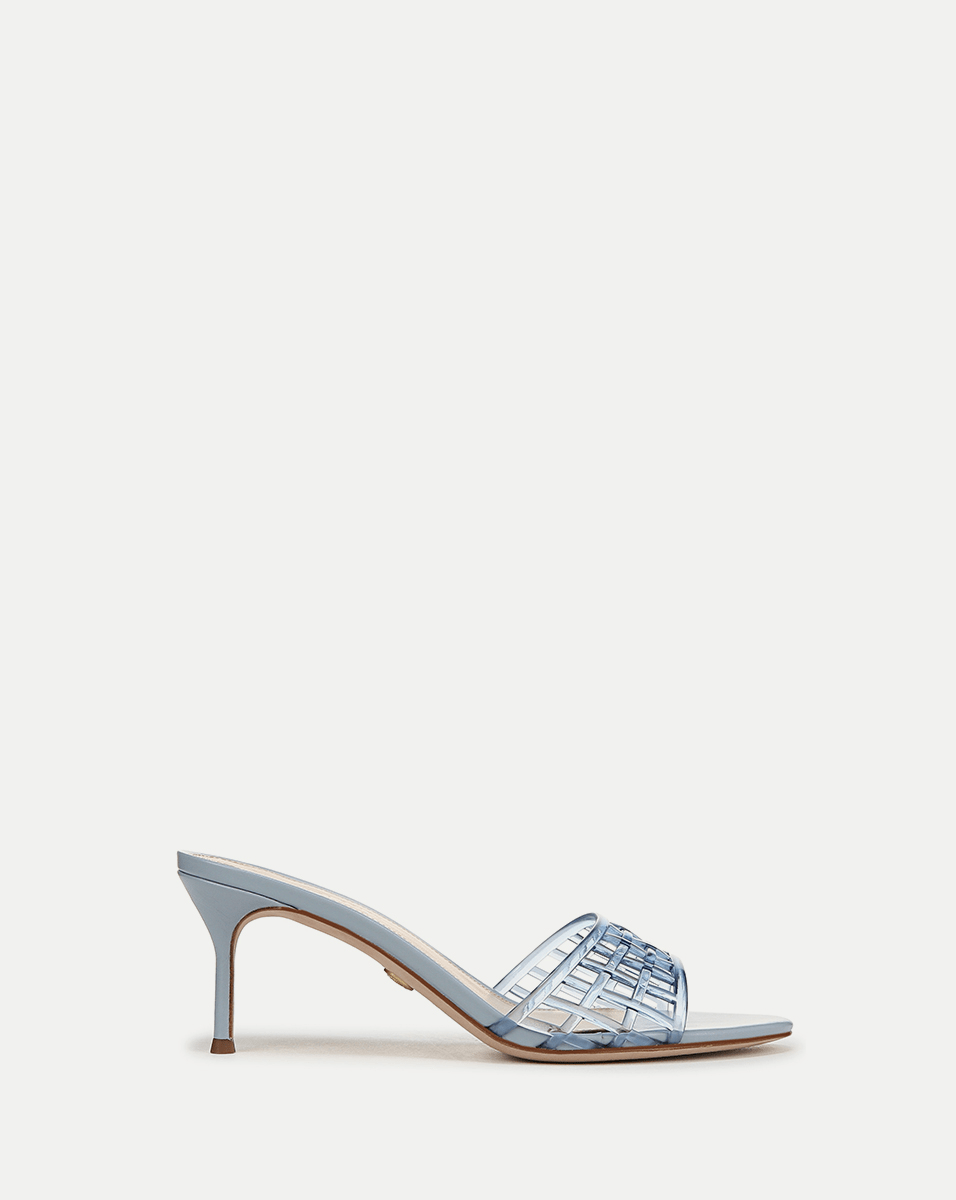 Perforated PVC Jelly Sandals with Kitten Heel | Tia