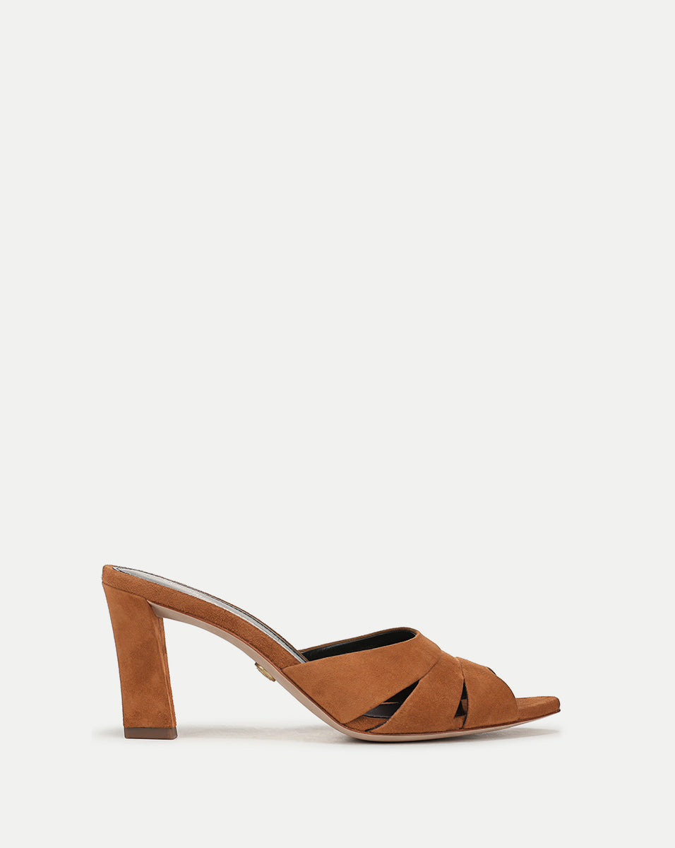 Suede Slide Sandals with 3-Inch Heel for Day to Night | Cassiel