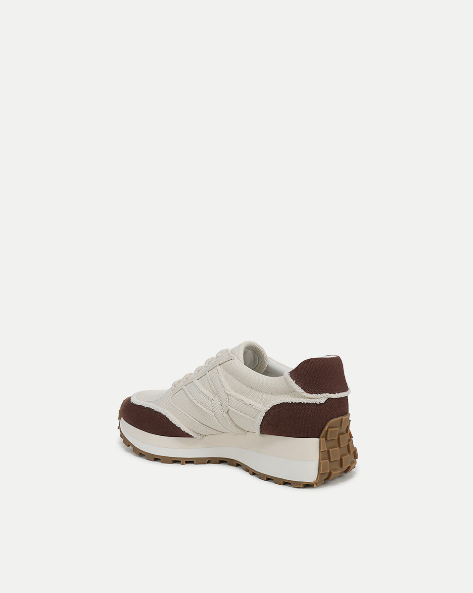 Distressed Canvas Sneakers with Cushioned Midsole & 1" Lift | Valentina