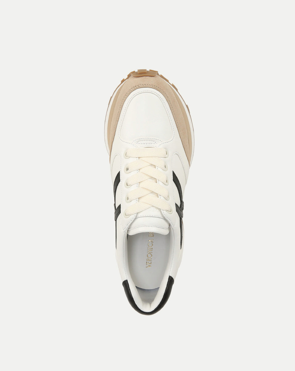 Valentina Leather Sneakers with Cushioned Midsole & Suede Details | Comfortable & Stylish