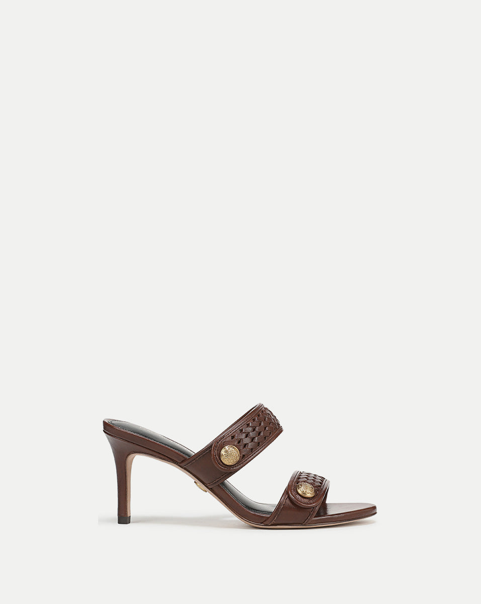 Woven Heeled Sandals for Women | Premium Leather & 3-Inch Heel | Sona