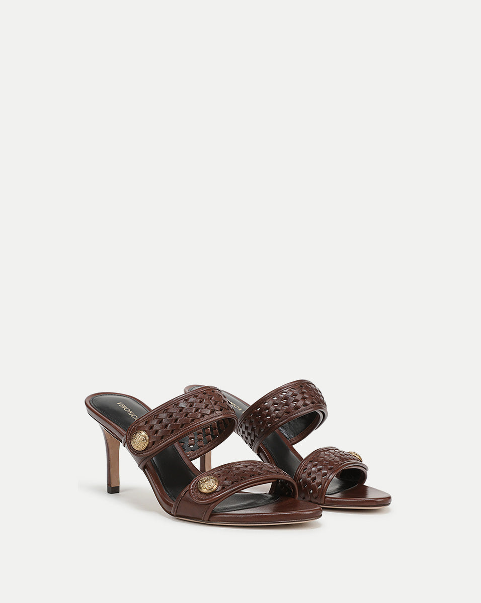 Woven Heeled Sandals for Women | Premium Leather & 3-Inch Heel | Sona