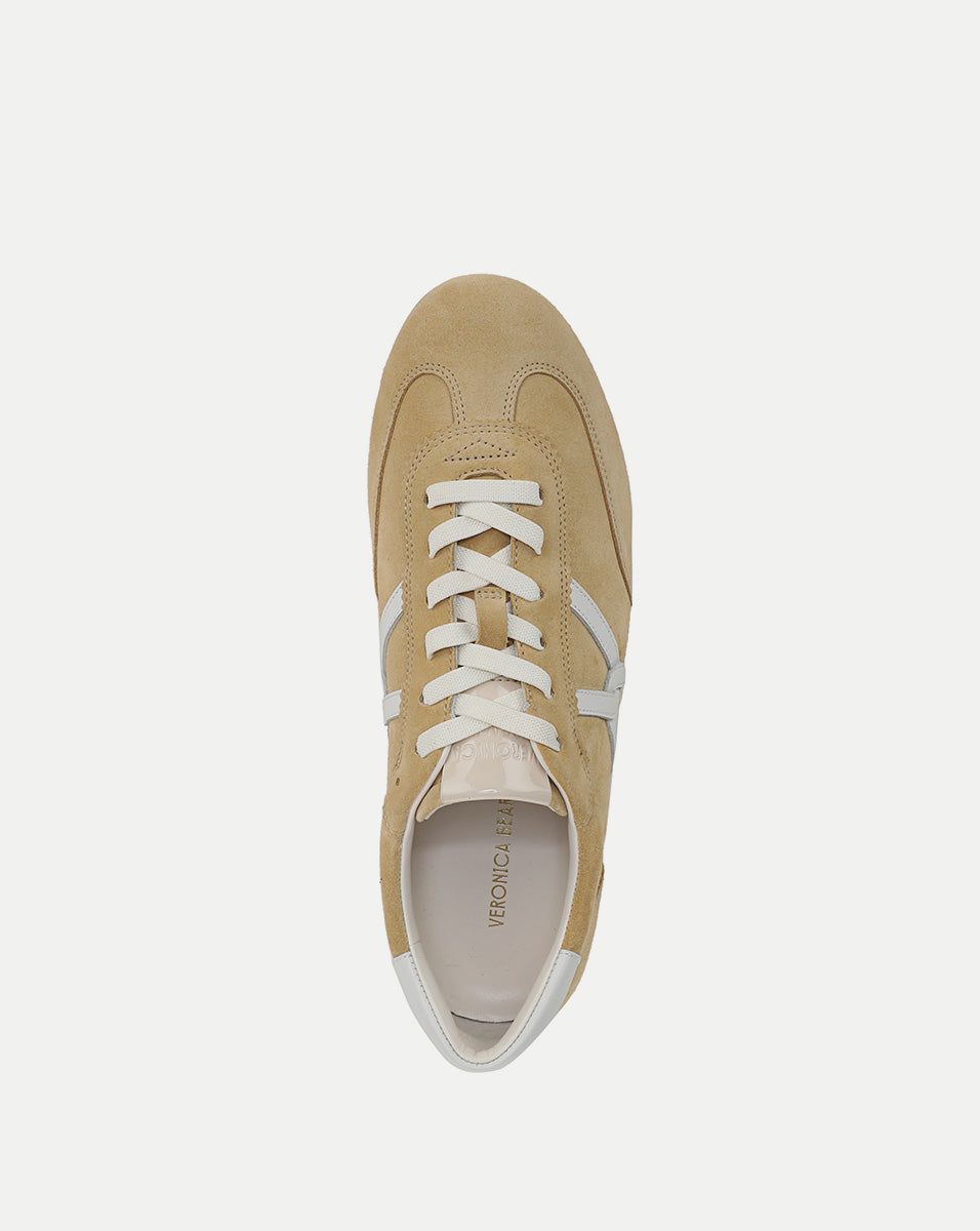 Butter Yellow Suede Sneakers with Leather Accents | Riviera