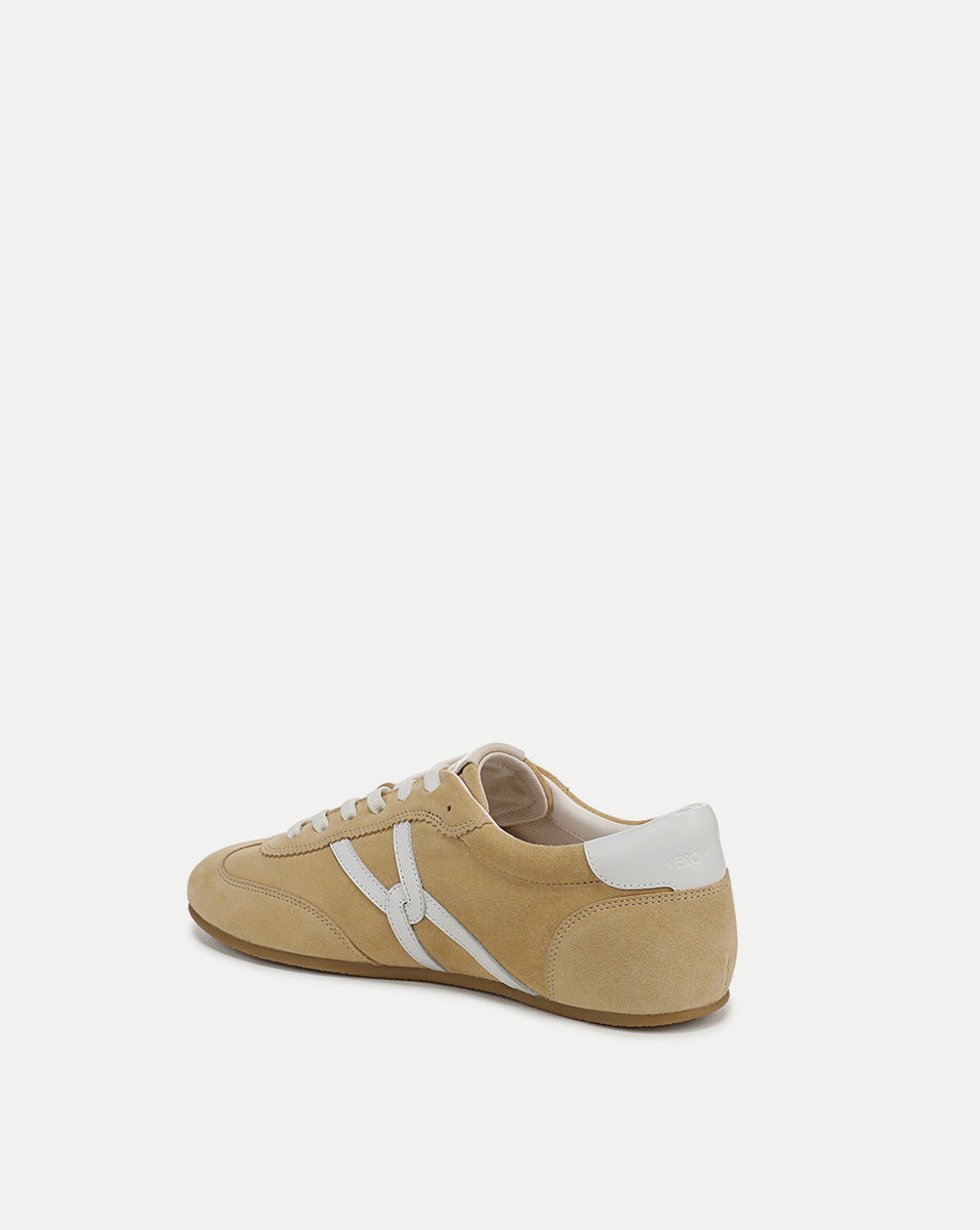 Butter Yellow Suede Sneakers with Leather Accents | Riviera