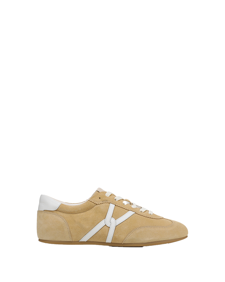 Butter Yellow Suede Sneakers with Leather Accents | Riviera