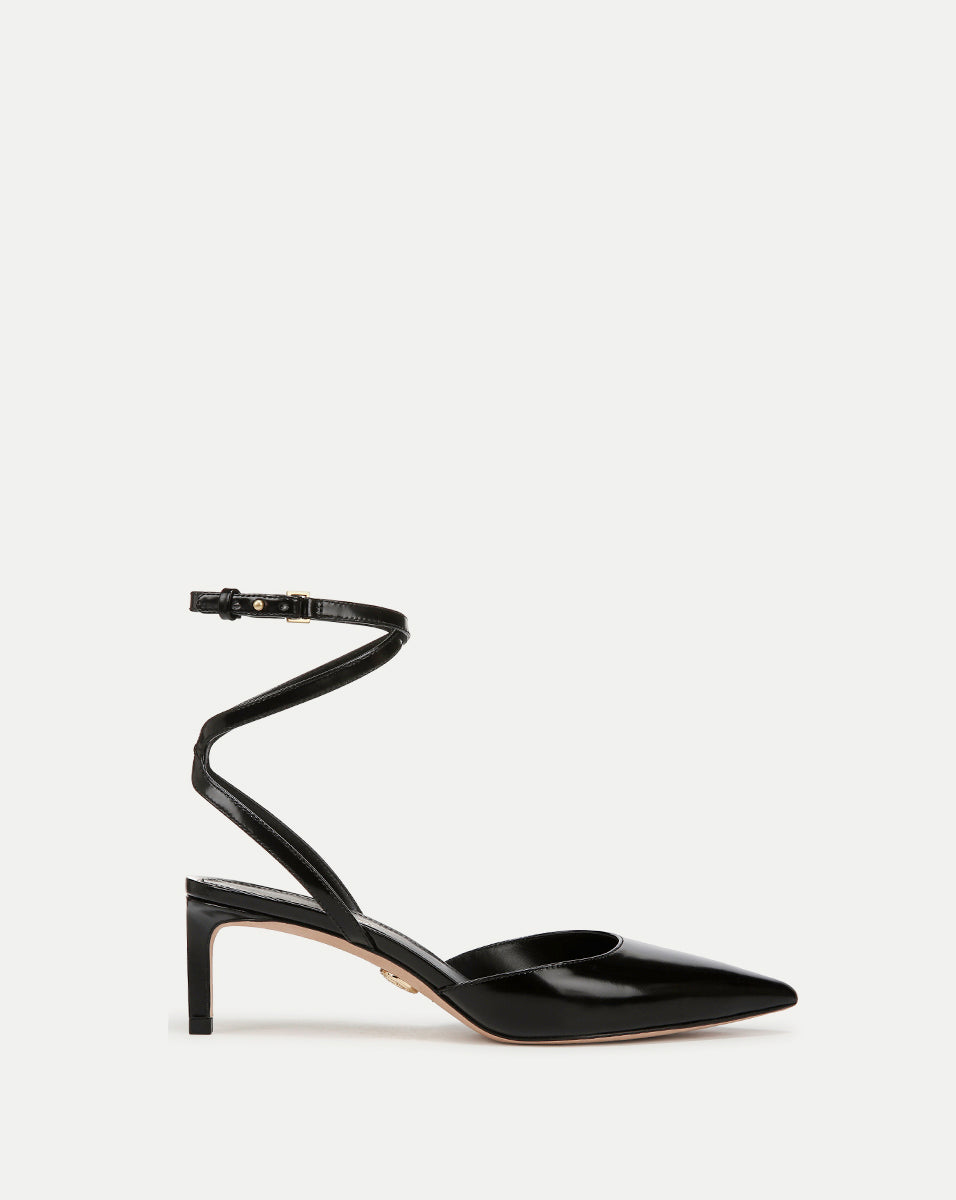 Classic Black Leather Pump with Cushioned Footbed | Colette