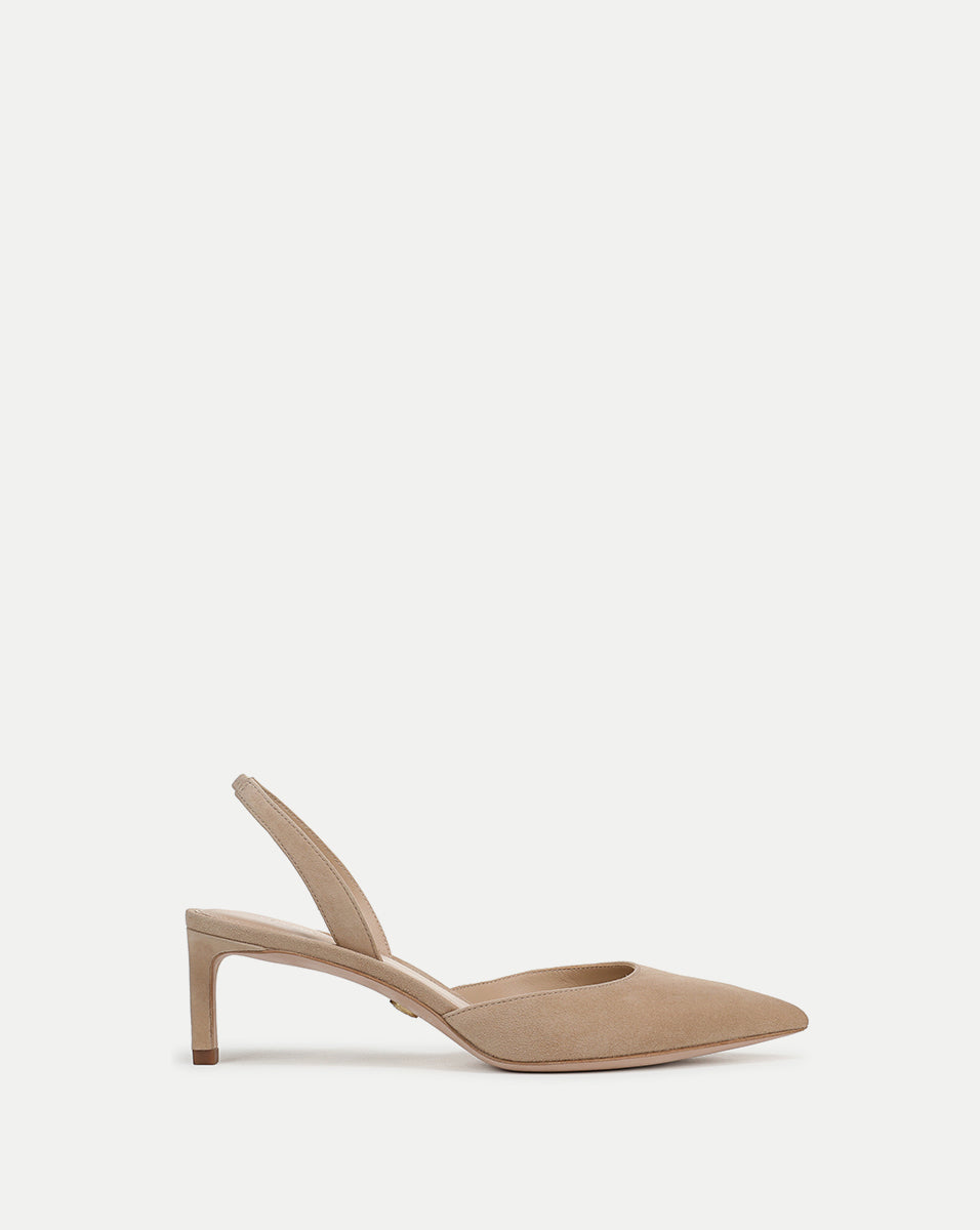Suede Slingback Pump with 2" Heel for Work & Nights Out | Caroline