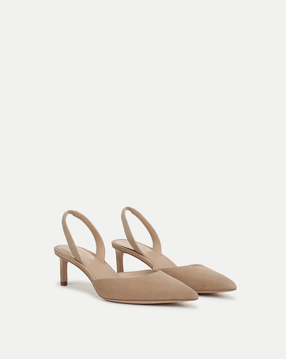 Suede Slingback Pump with 2" Heel for Work & Nights Out | Caroline