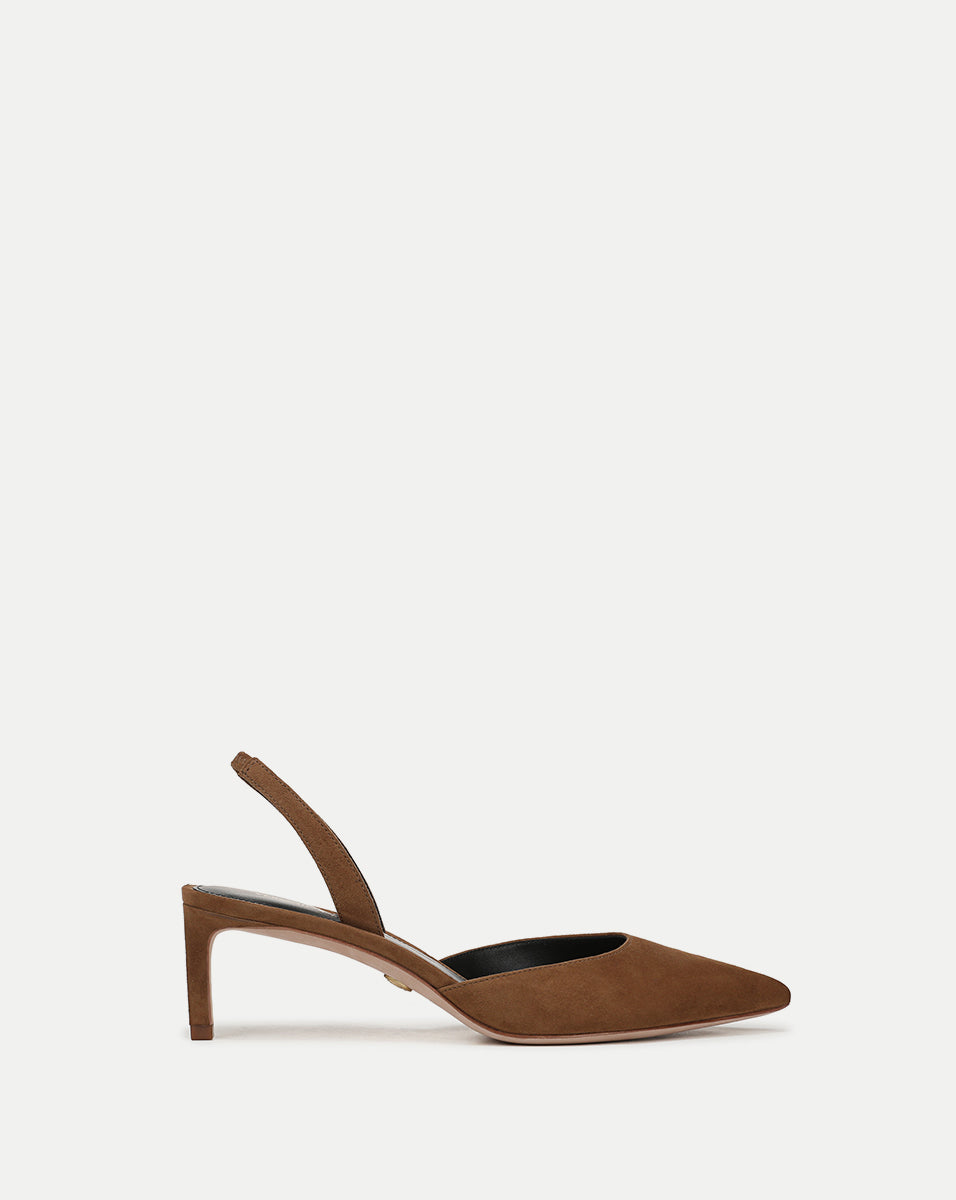 Suede Slingback Pump with 2" Heel for Work & Nights Out | Caroline