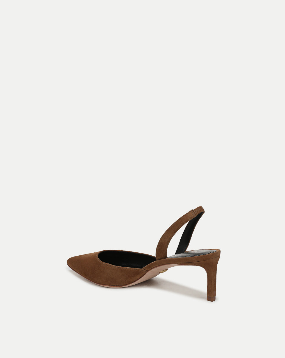 Suede Slingback Pump with 2" Heel for Work & Nights Out | Caroline