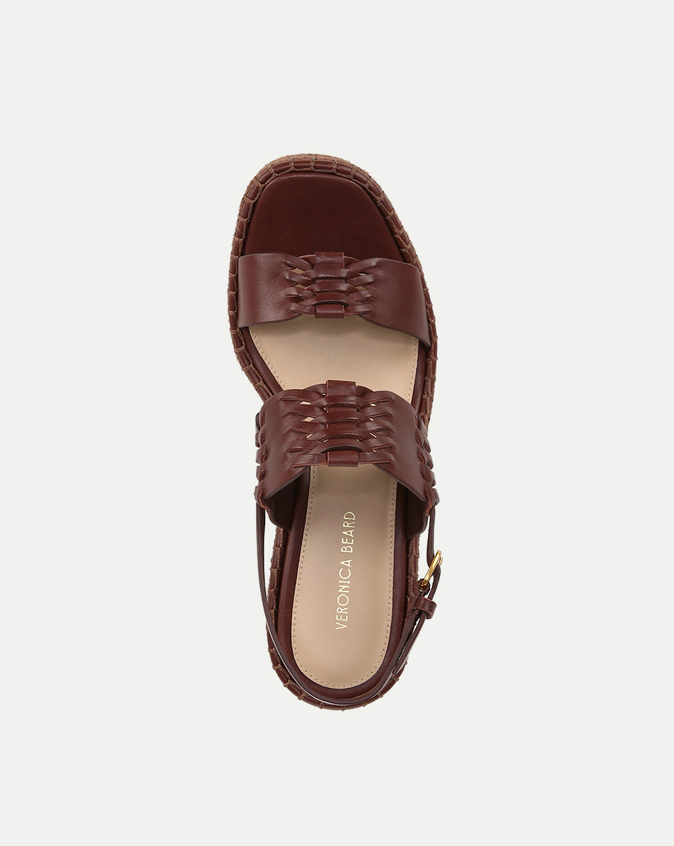 Braided Raffia Wedge Sandals for Women | 3.5" Heel & Cushioned Footbed | Riya