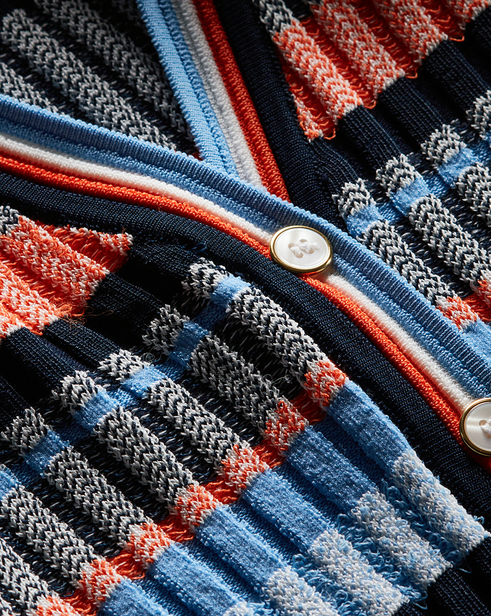 Ribbed Cardigan for Women with Pearlescent Buttons | Calliope