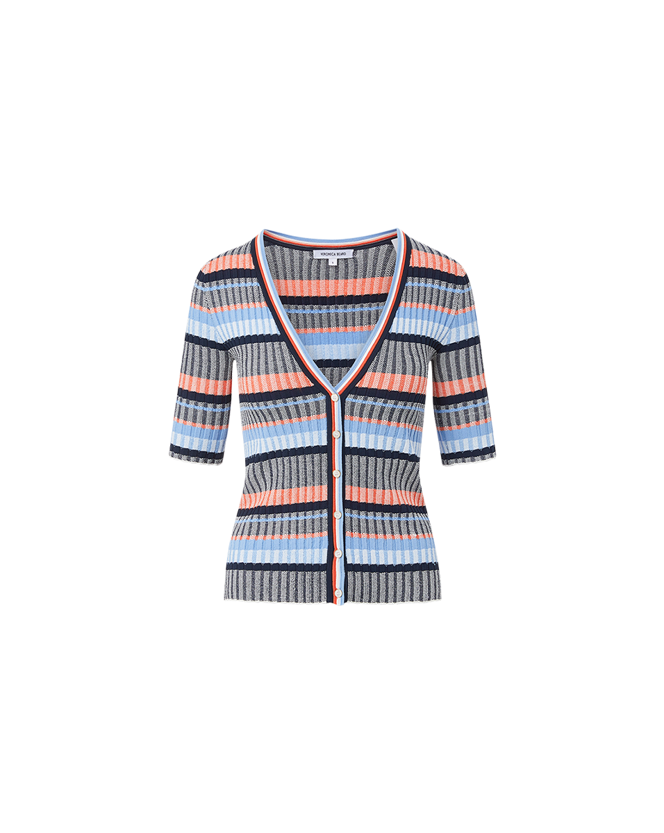 Ribbed Cardigan for Women with Pearlescent Buttons | Calliope