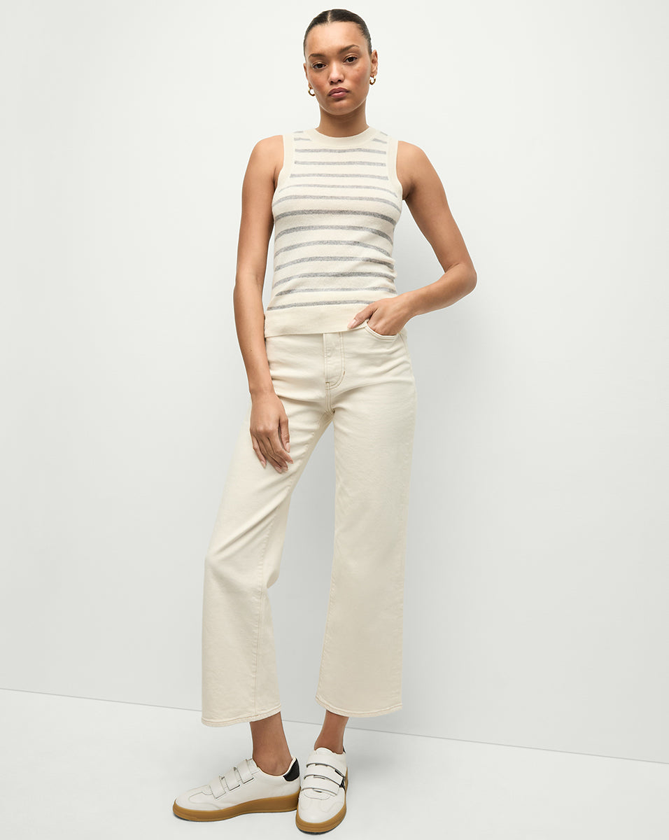 Striped Cashmere Tank Top for Women | 100% Pure Cashmere | Jerrel