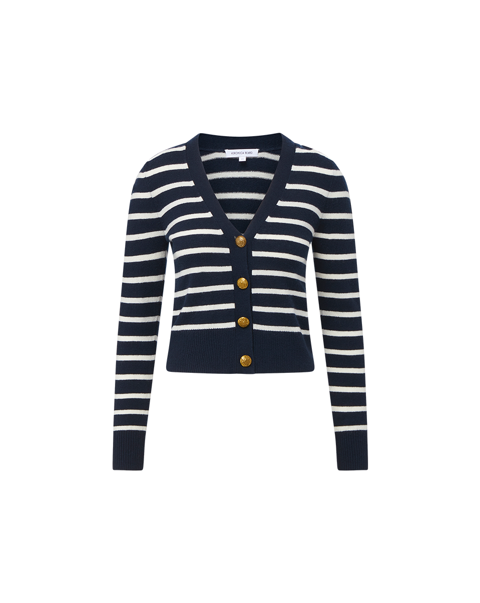 Striped Cashmere Cardigan for Women | Solene Nautical Style