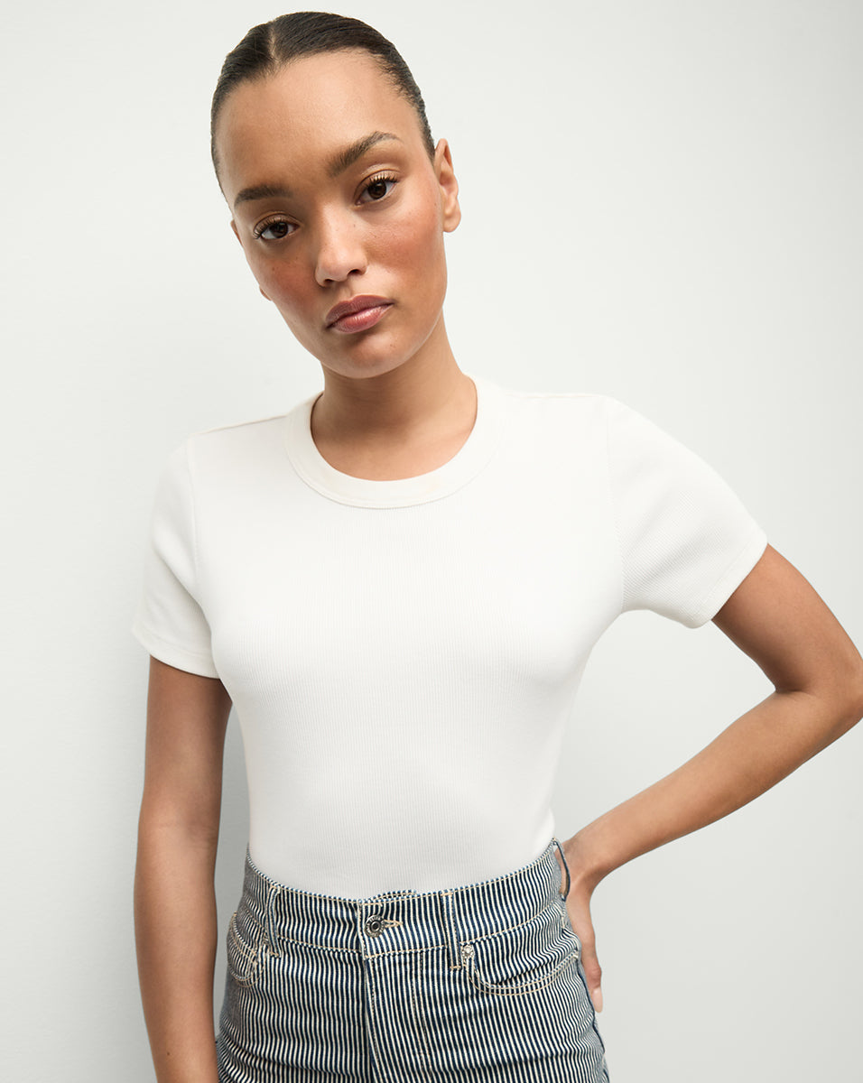 Short Sleeve Cotton Bodysuit with Snap Closures | Pruitt