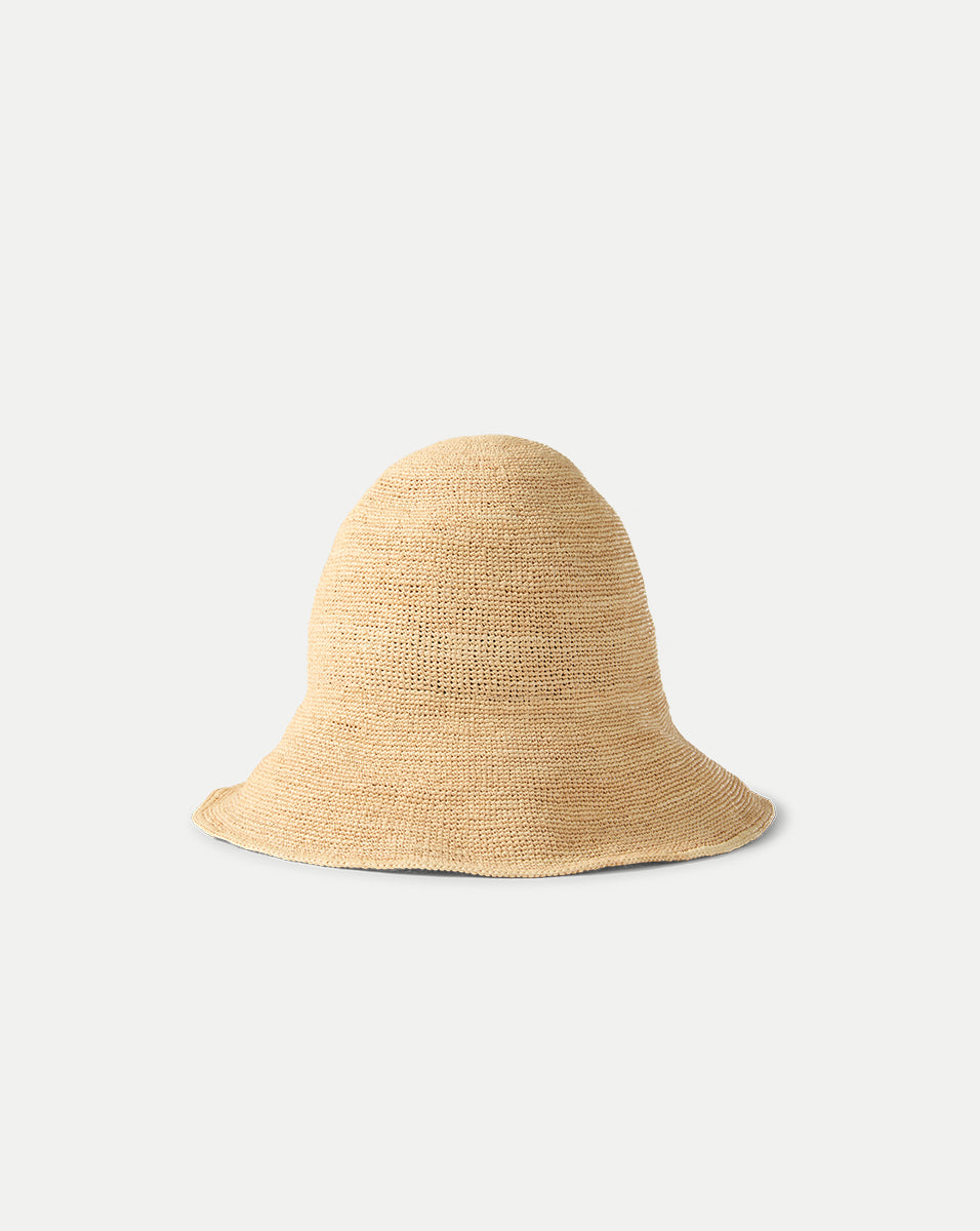 Hand-Crocheted Raffia Straw Bucket Hat | Janessa Leoné