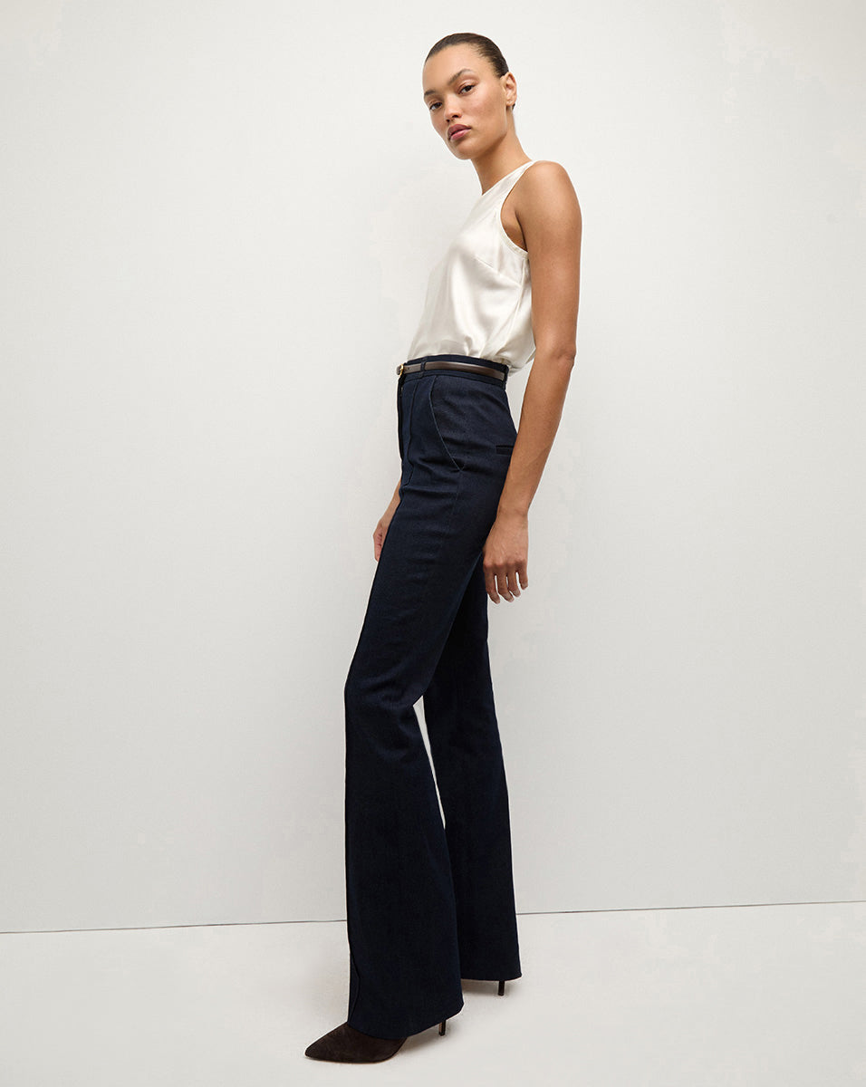 Stretch Silk Tank Top for Women | Sabrina High Neck Blouse