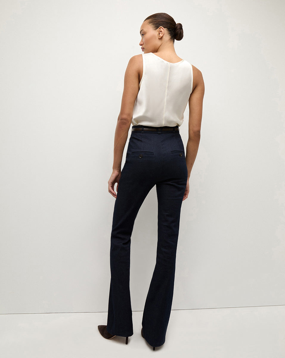 Stretch Silk Tank Top for Women | Sabrina High Neck Blouse