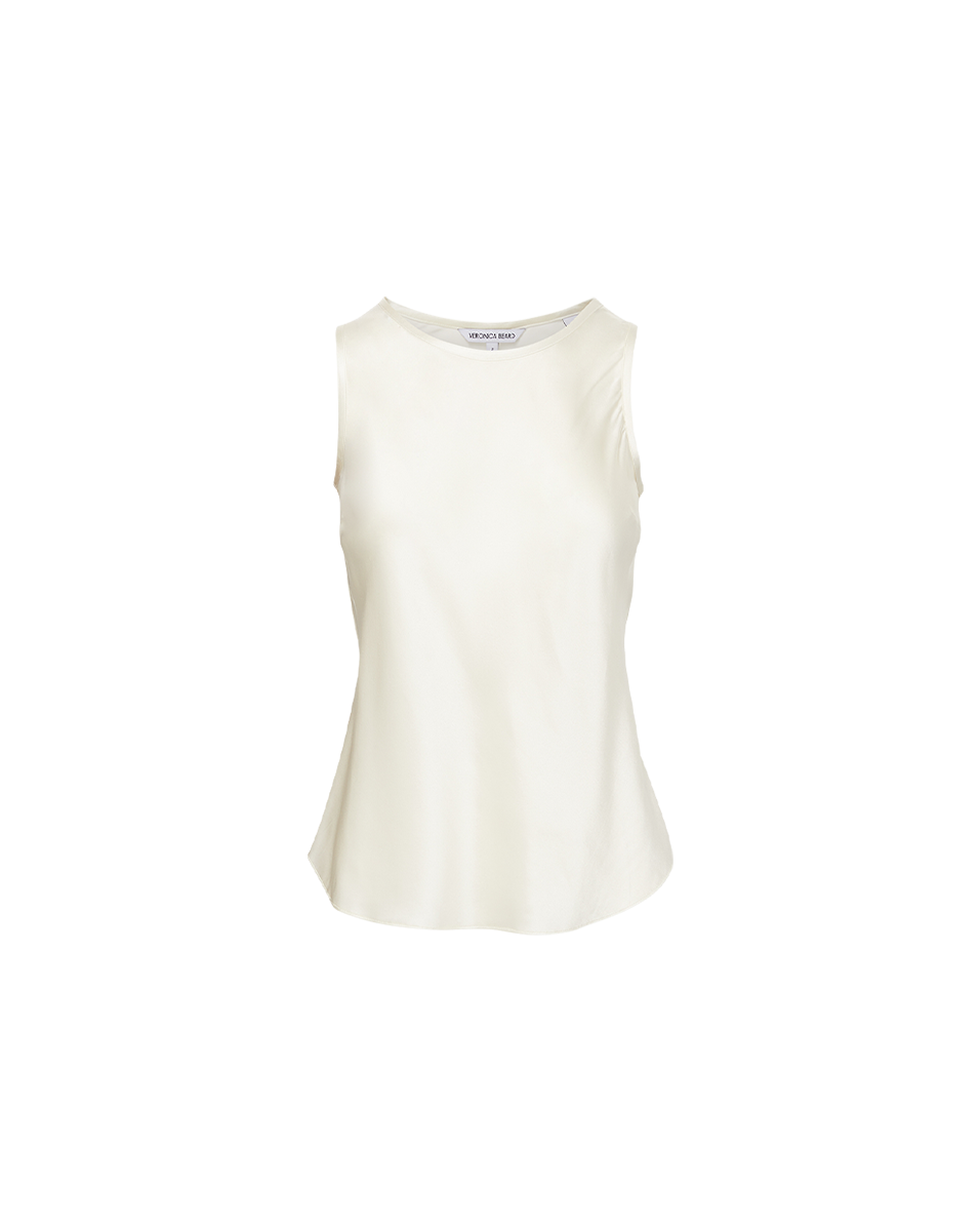 Stretch Silk Tank Top for Women | Sabrina High Neck Blouse
