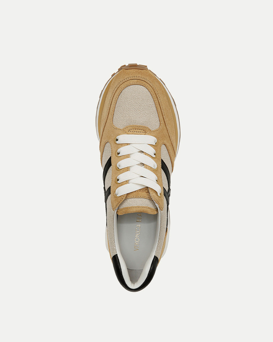 Valentina Leather Sneakers with Cushioned Midsole & Suede Details | Comfortable & Stylish