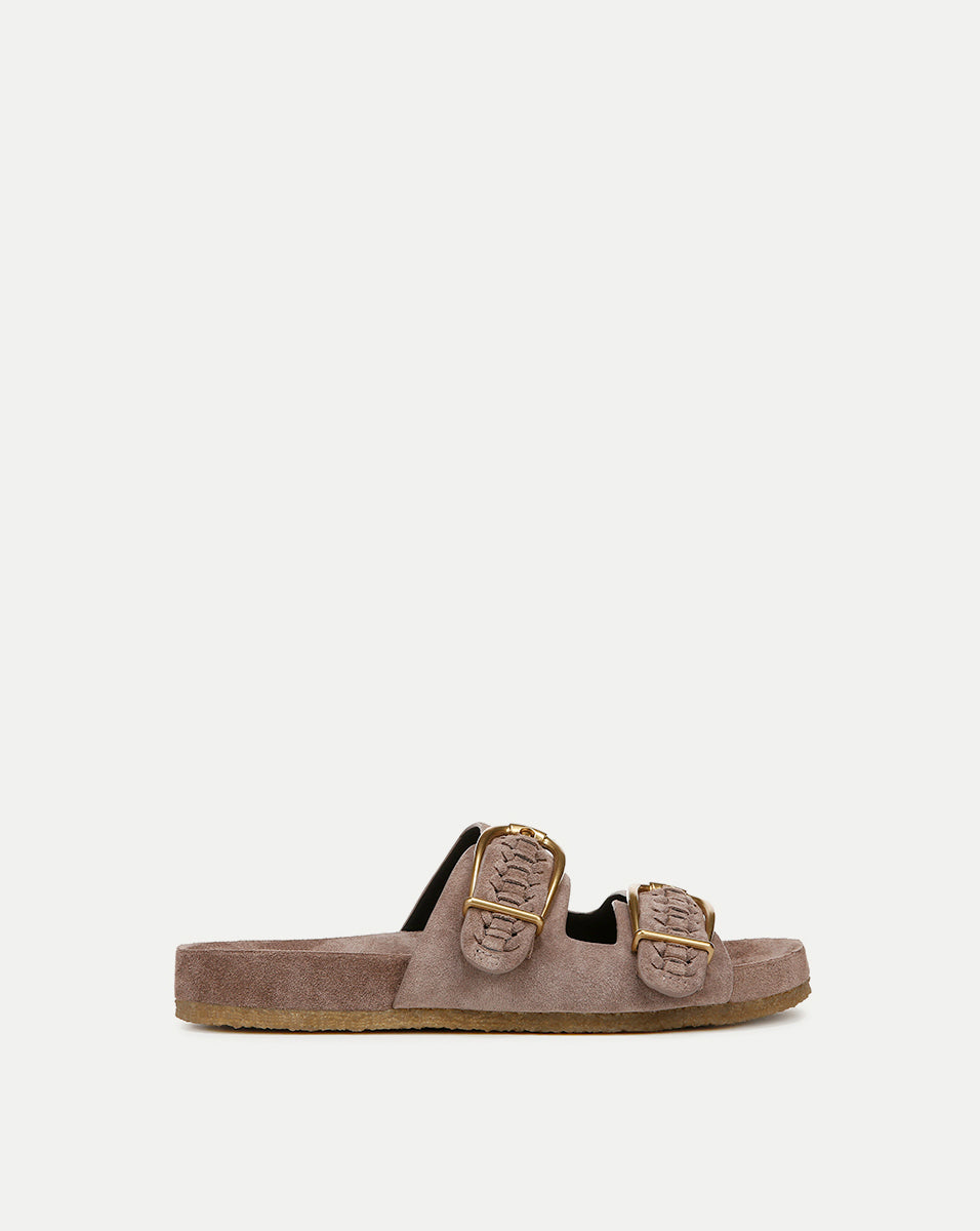 Women's Suede Buckle Sandals for Everyday Comfort | Paige