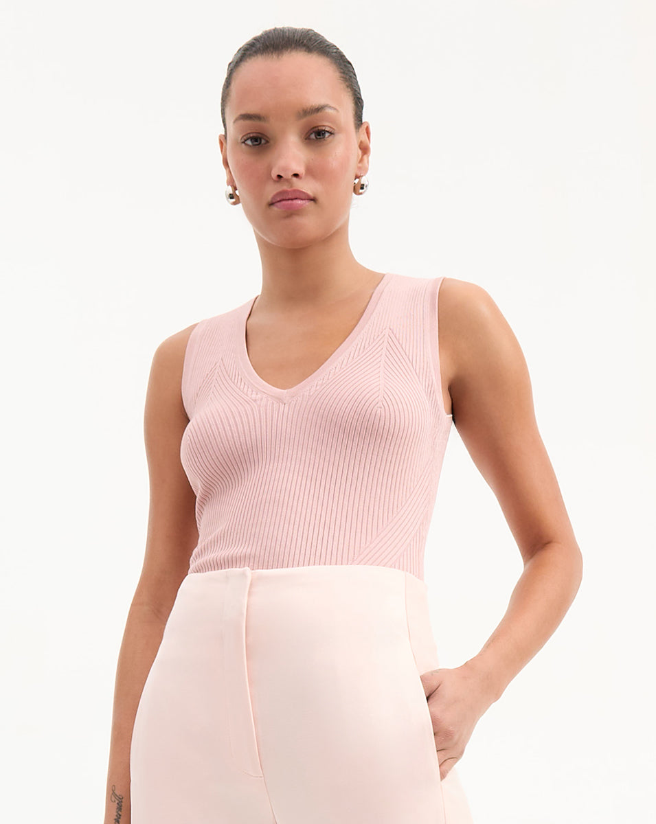 Ribbed Viscose Knit Tank Top for Women | Sid