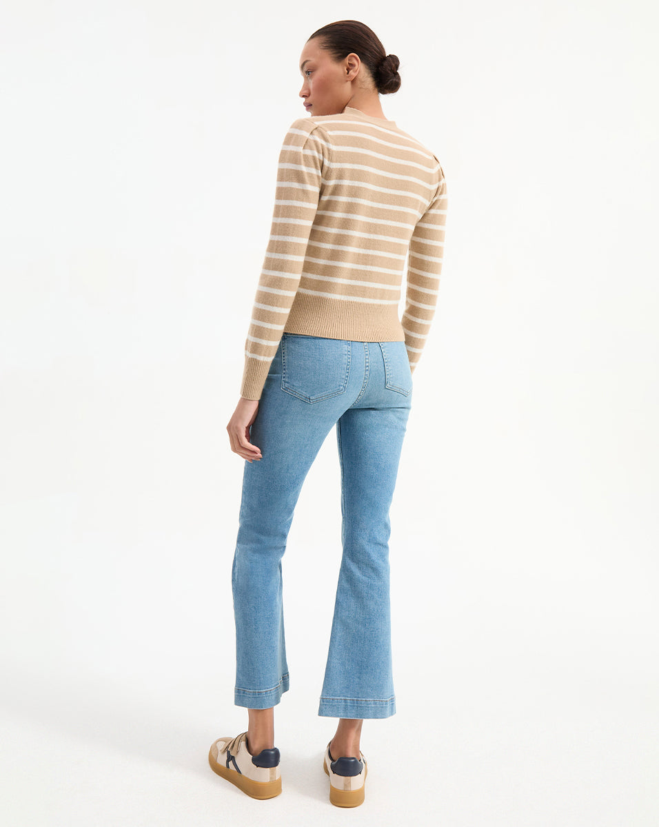 Striped Cashmere Cardigan for Women | Solene Nautical Style