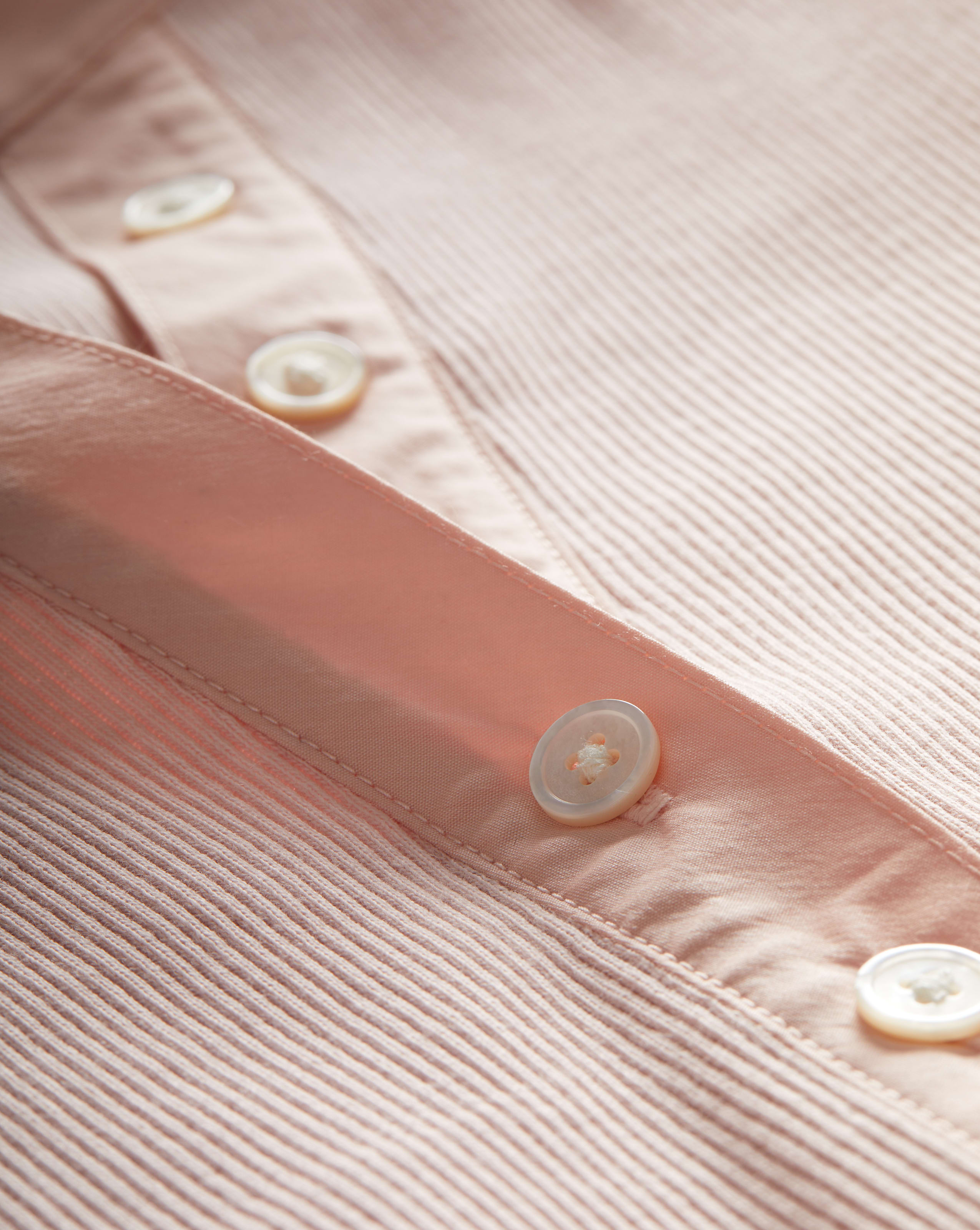 Puff-Sleeve Button-Down Top with V-Neck | Coralee
