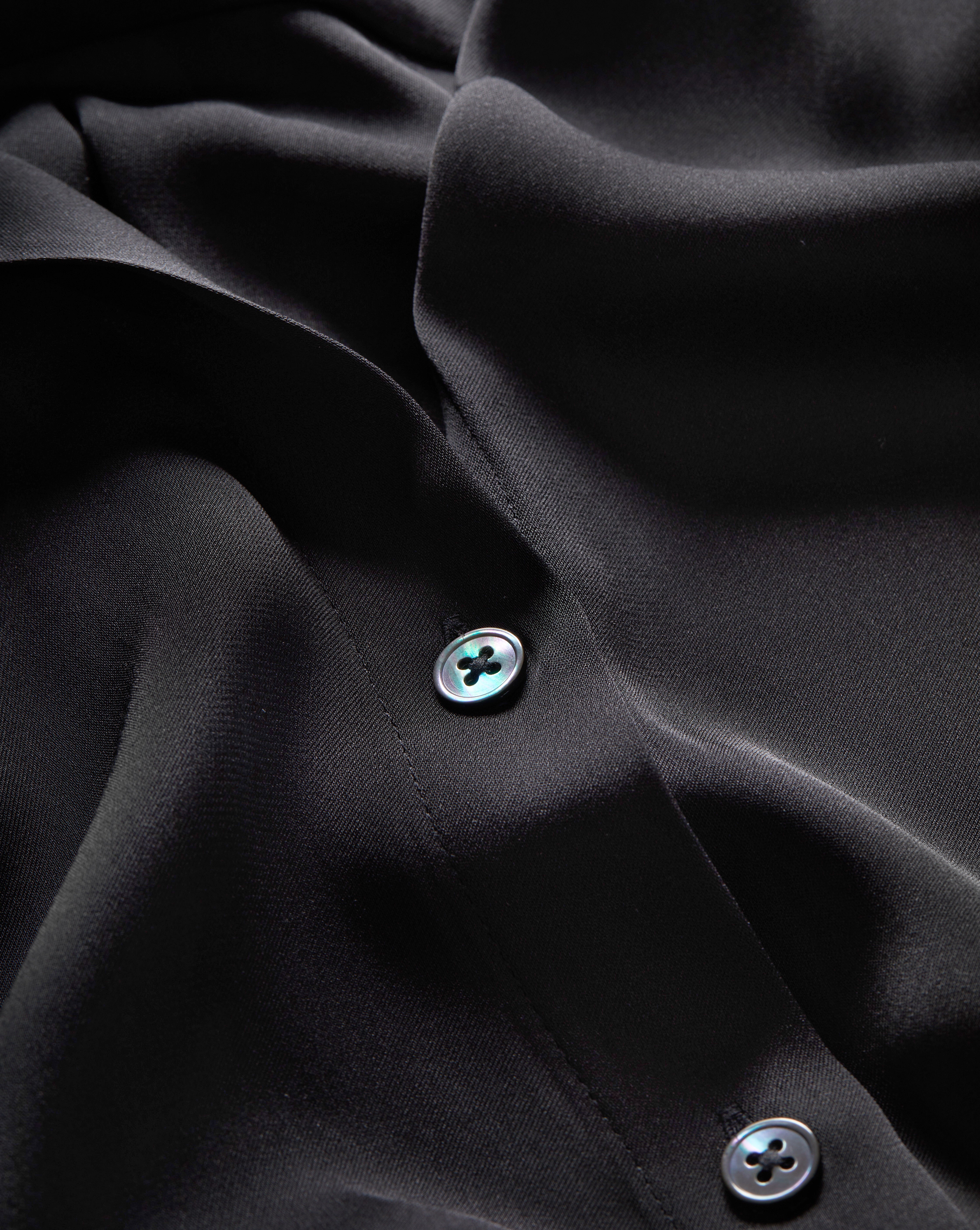 Premium Silk Shirt with Contrast Collar & Cuffs | Amelia