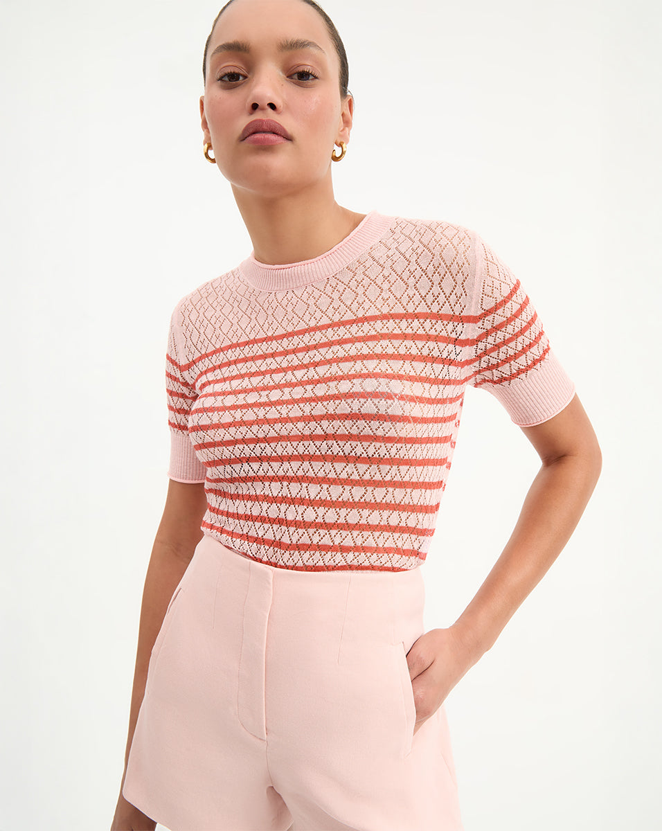 Ultra-Light Linen Short Sleeve Pullover for Spring | Declan