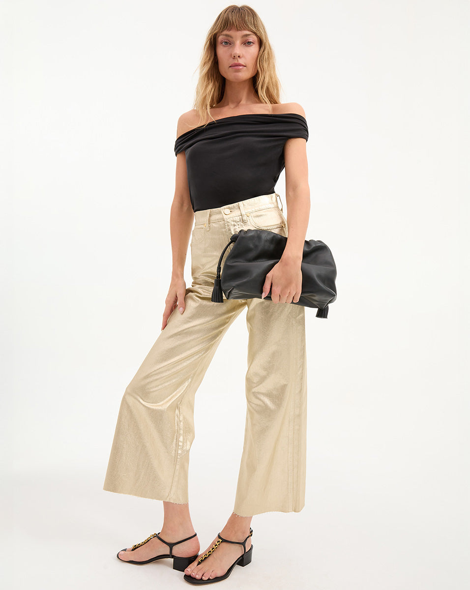 White Cropped Wide-Leg Jeans | High-Rise Japanese Denim | Taylor