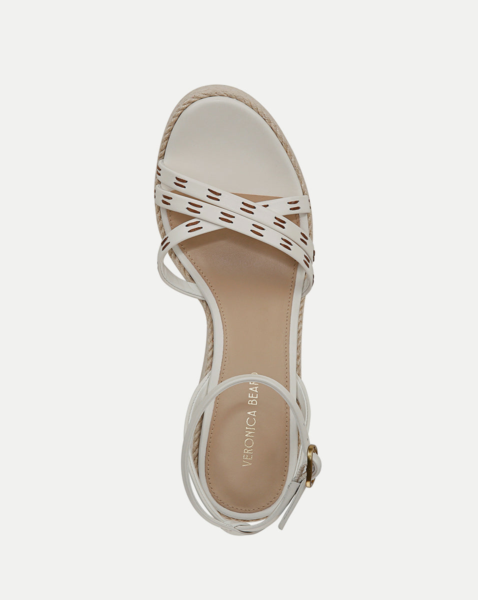 Braided Jute Wedge Espadrille Sandals with Ankle Wrap | Philene