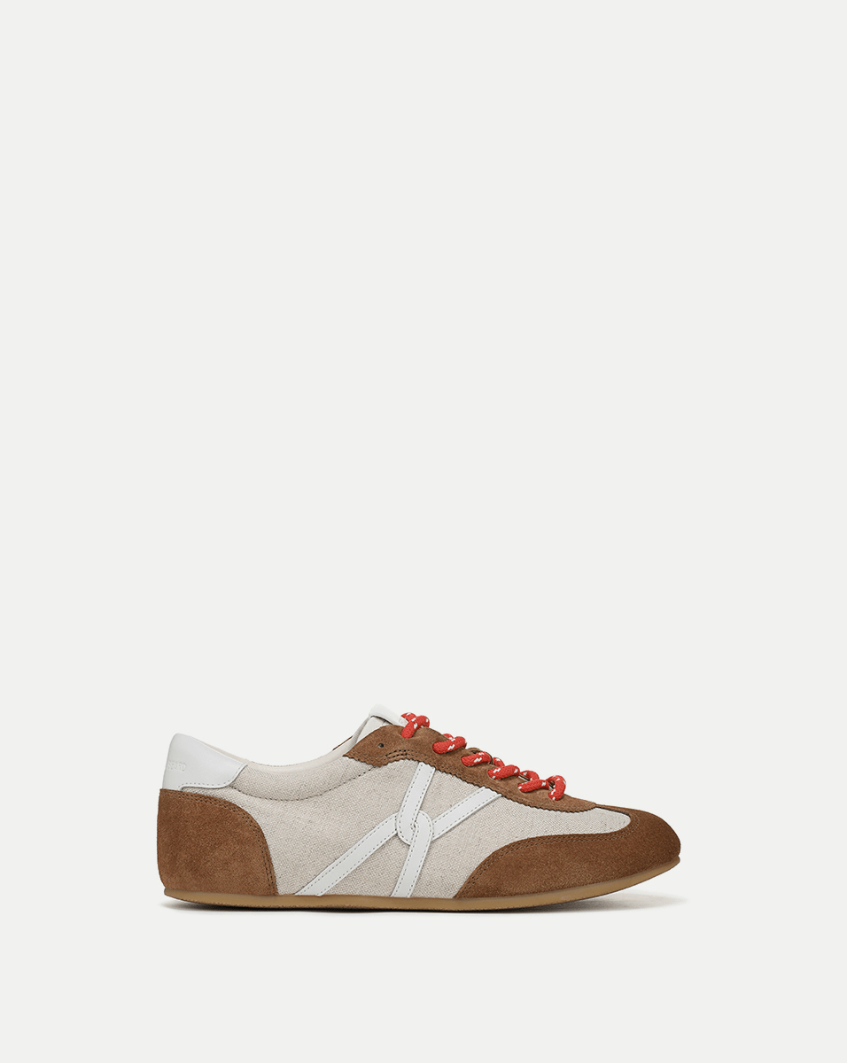 Butter Yellow Suede Sneakers with Leather Accents | Riviera