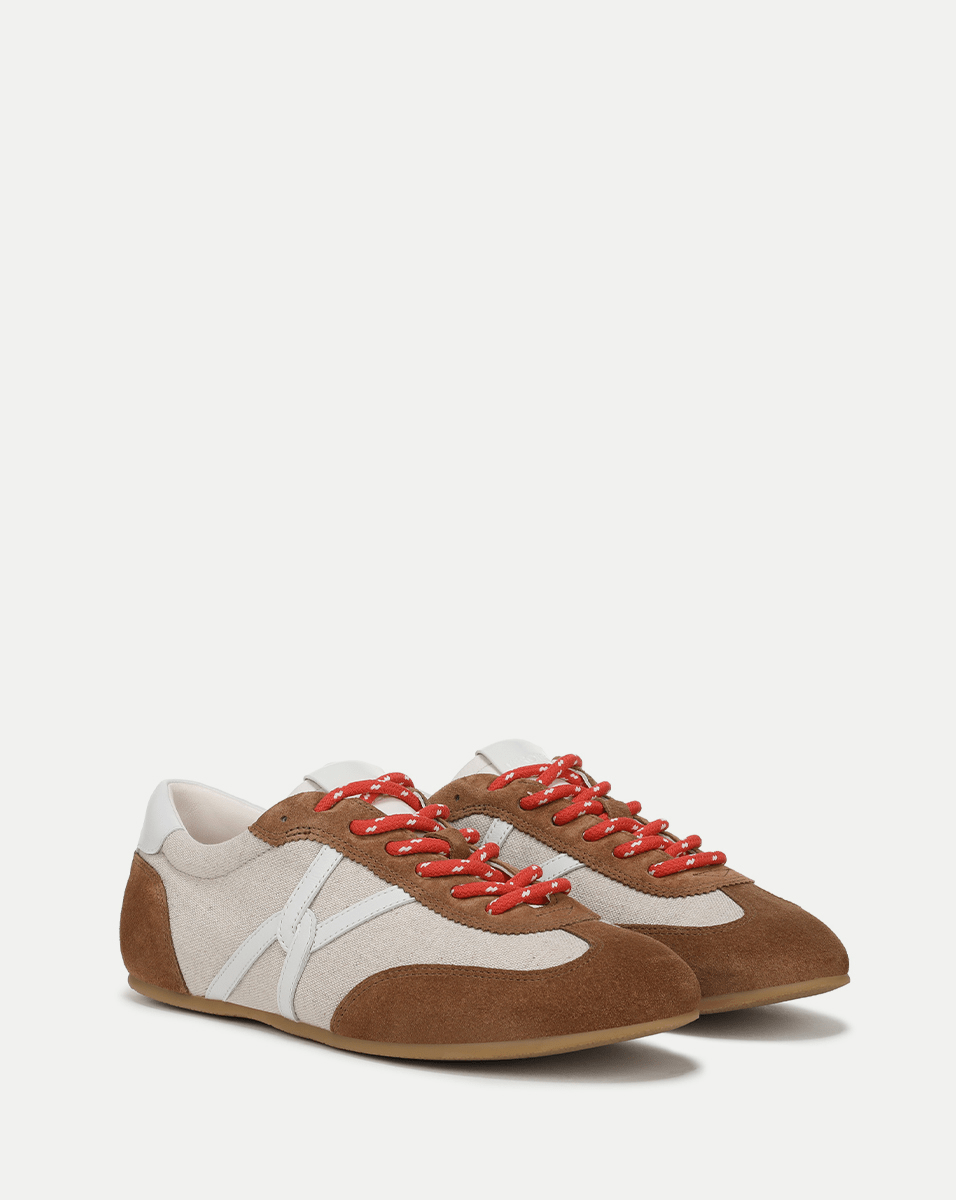 Butter Yellow Suede Sneakers with Leather Accents | Riviera