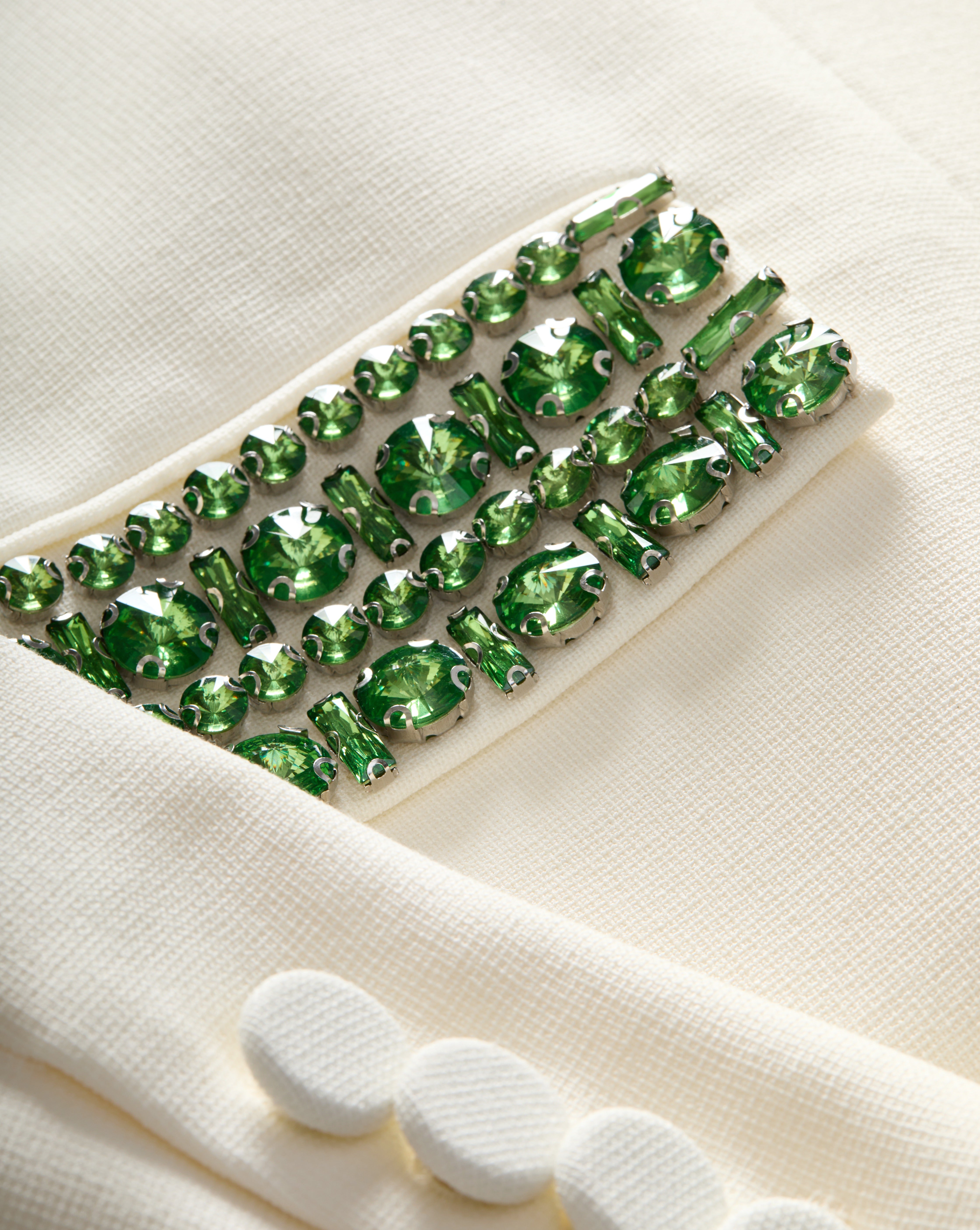 Embellished Cropped Jacket with Rhinestones | Imogen