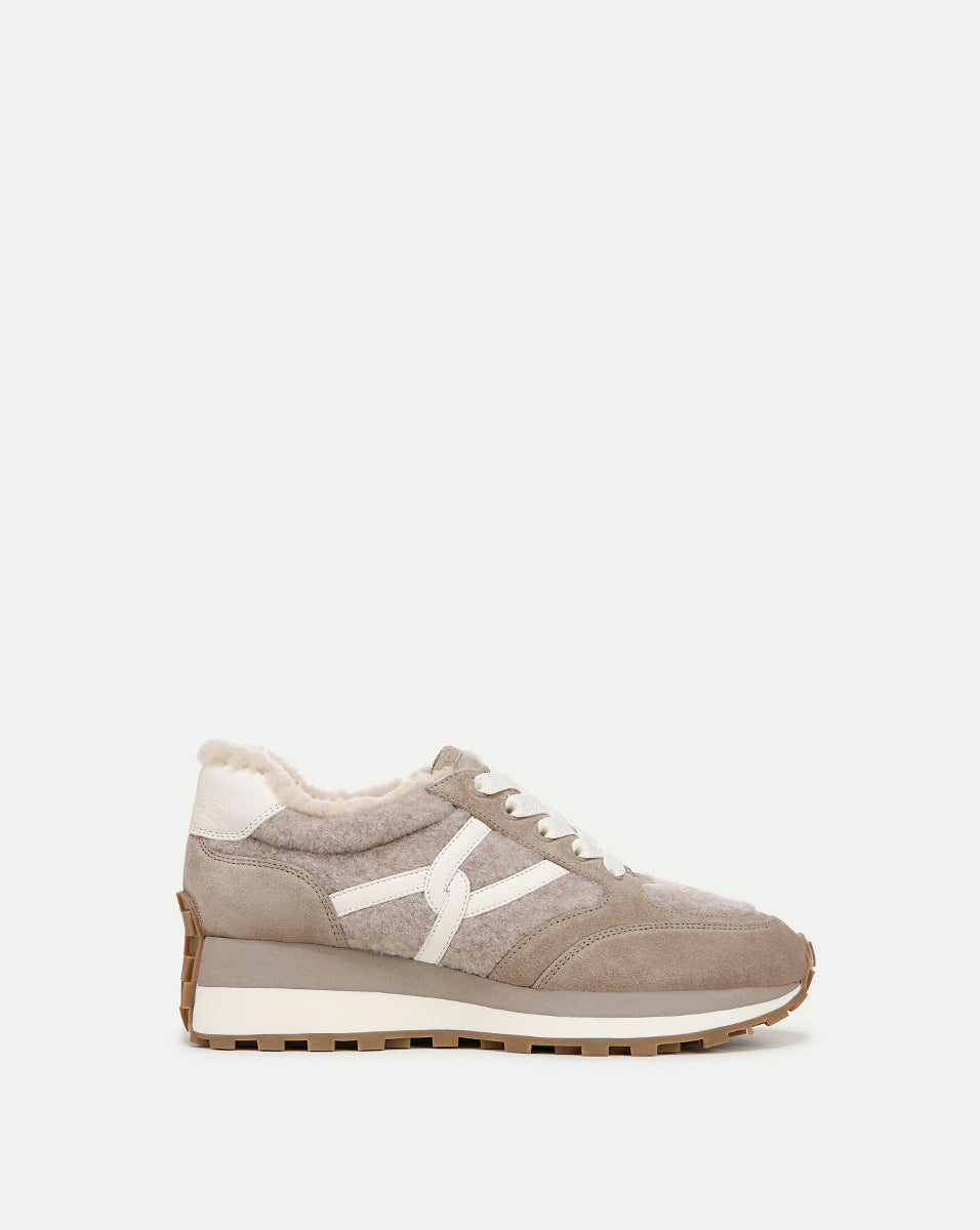 Shearling-Lined Sneakers for Women | Valentina Plush Winter Shoes