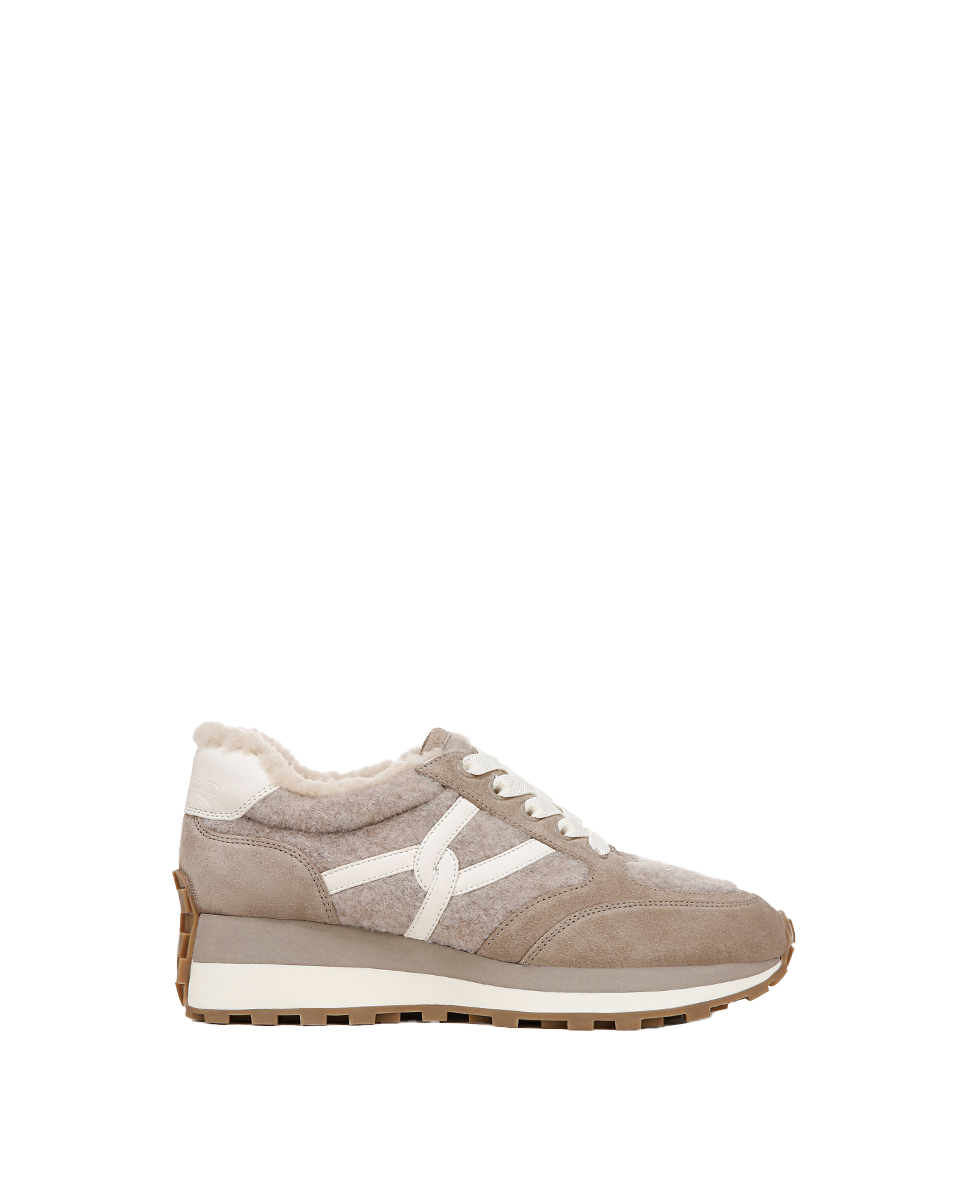 Shearling-Lined Sneakers for Women | Valentina Plush Winter Shoes