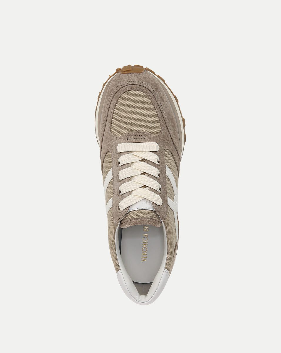 Valentina Leather Sneakers with Cushioned Midsole & Suede Details | Comfortable & Stylish