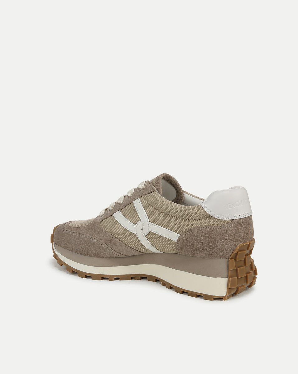 Valentina Leather Sneakers with Cushioned Midsole & Suede Details | Comfortable & Stylish