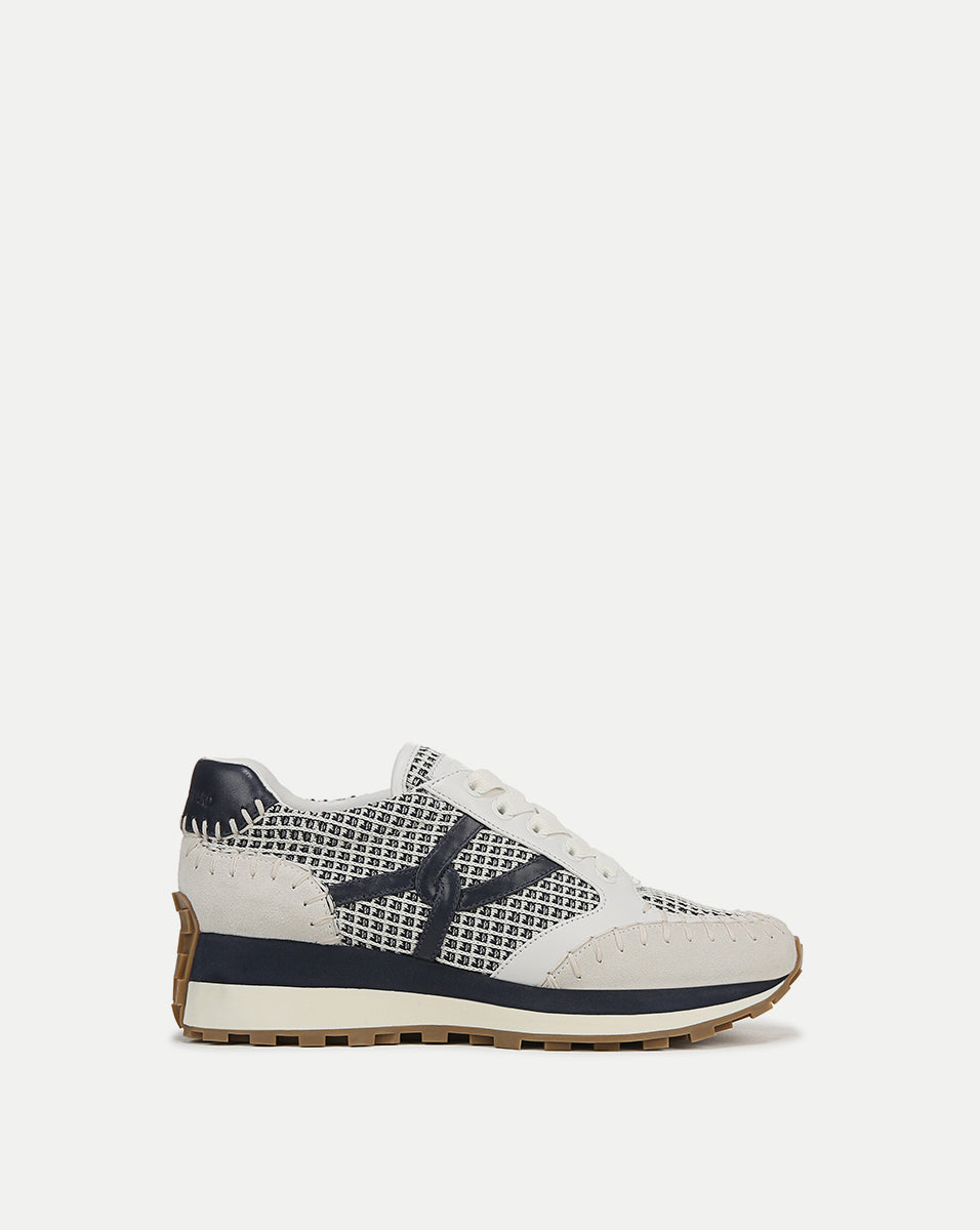 Valentina Leather Sneakers with Cushioned Midsole & Suede Details | Comfortable & Stylish
