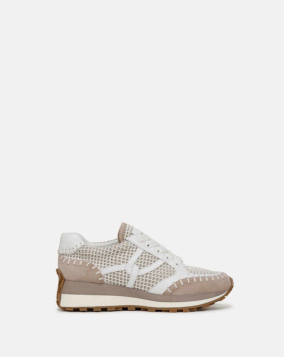 Valentina Leather Sneakers with Cushioned Midsole & Suede Details | Comfortable & Stylish