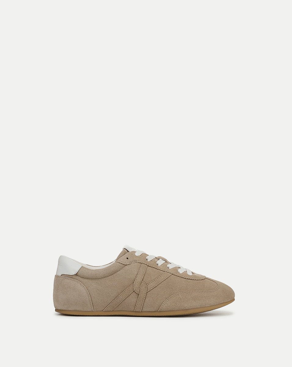 Butter Yellow Suede Sneakers with Leather Accents | Riviera