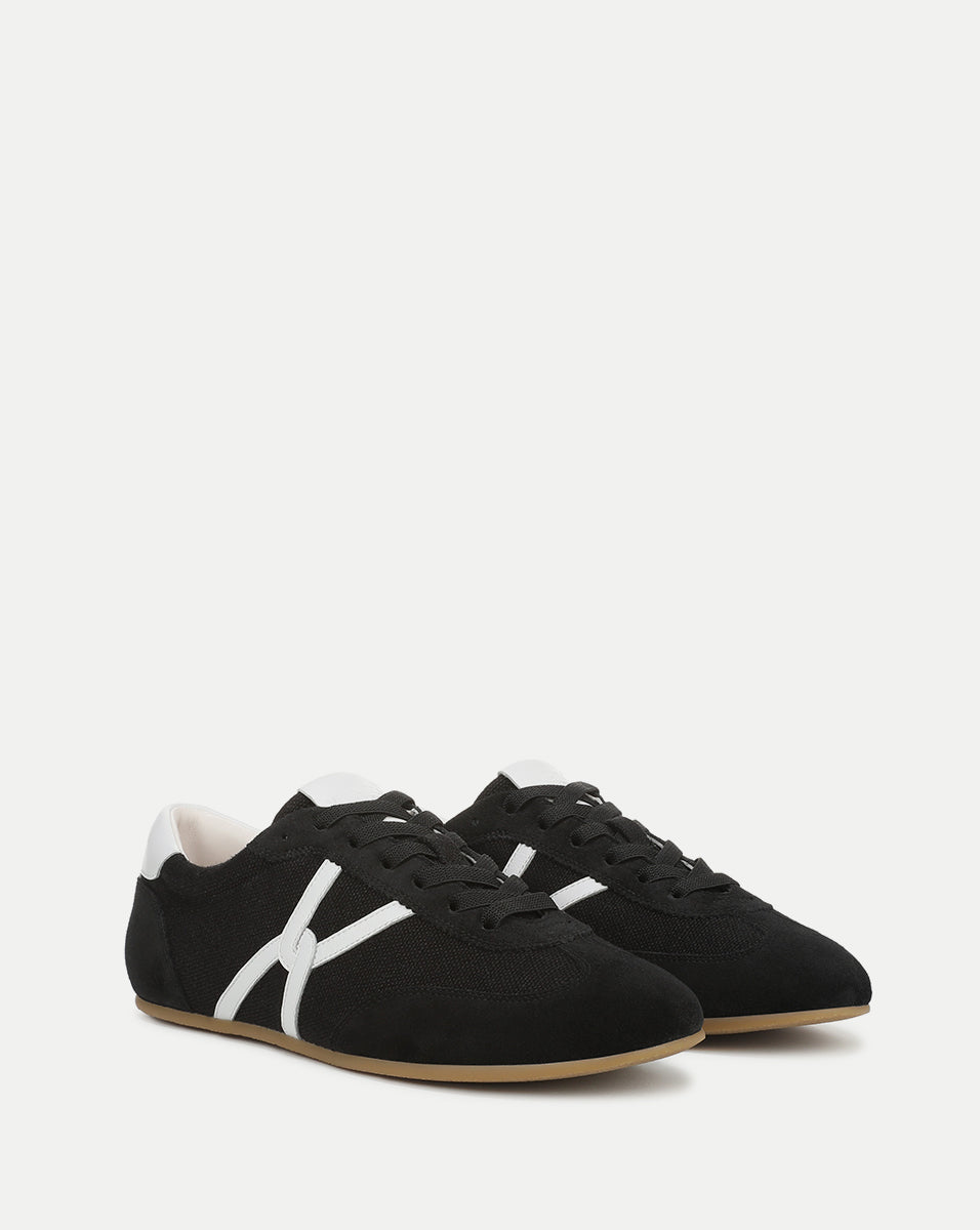 Butter Yellow Suede Sneakers with Leather Accents | Riviera