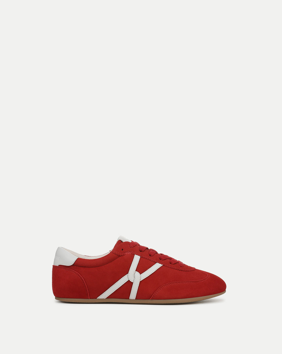 Butter Yellow Suede Sneakers with Leather Accents | Riviera