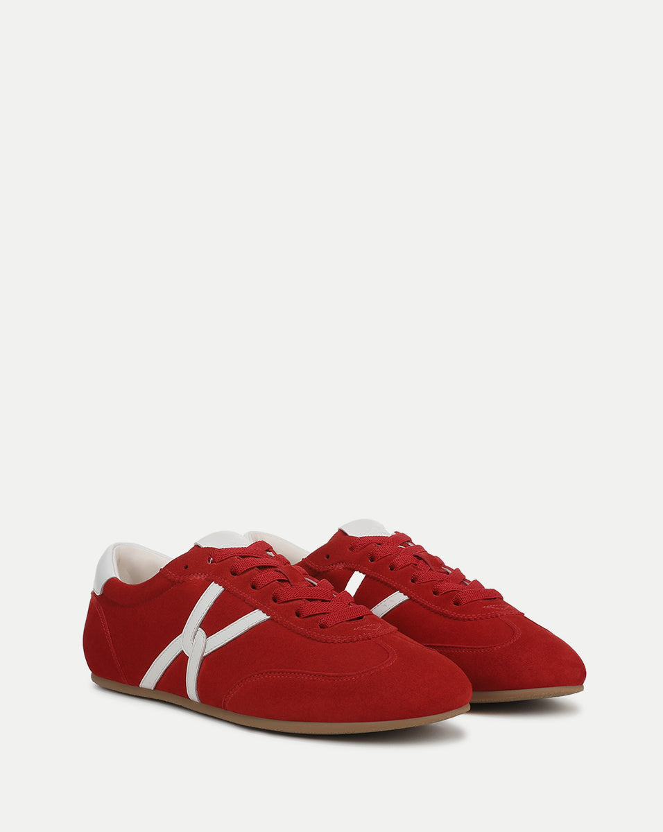 Butter Yellow Suede Sneakers with Leather Accents | Riviera