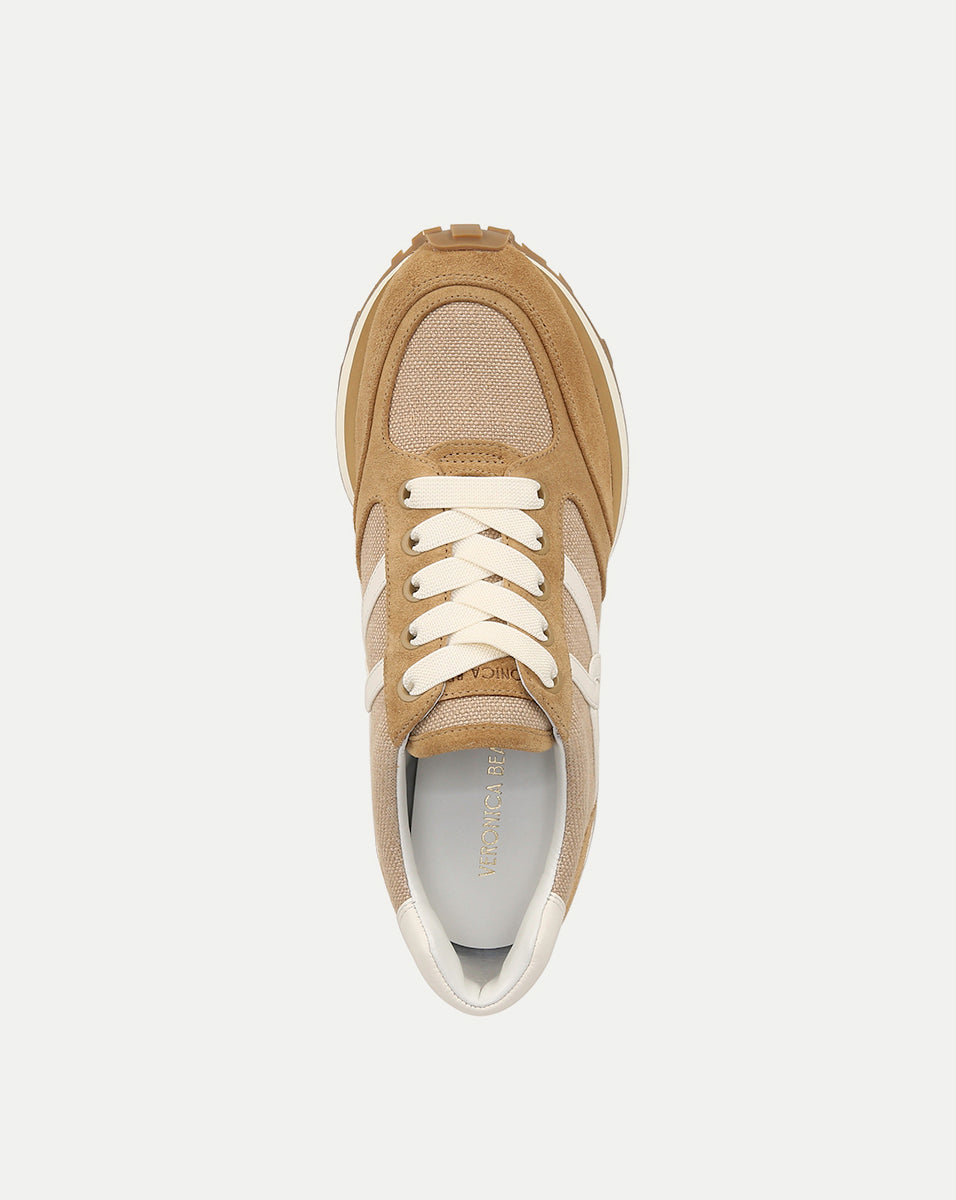 Valentina Leather Sneakers with Cushioned Midsole & Suede Details | Comfortable & Stylish
